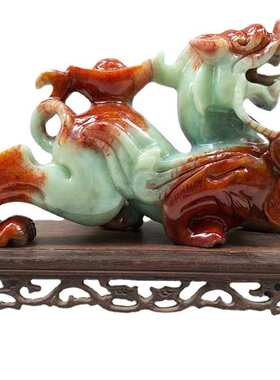 钰程本命年玉器  28CM岫玉石貔貅摆件家居饰品礼品摆件