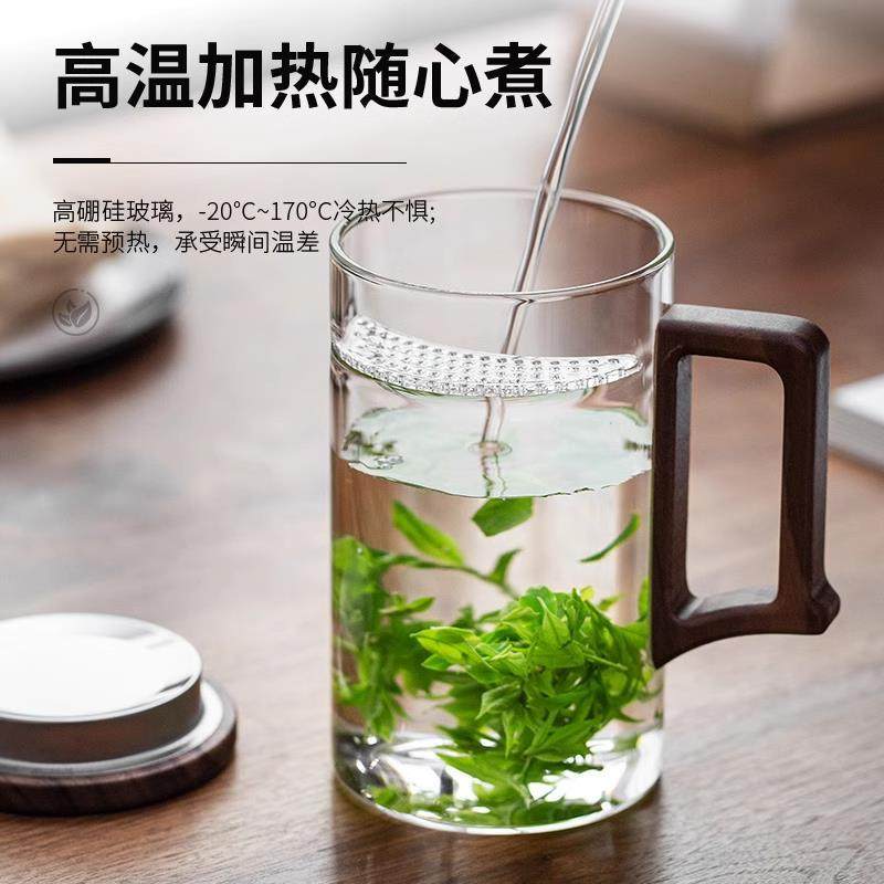 摔不烂钢化玻璃杯加厚耐高温绿茶杯男士喝茶办公室泡茶杯带专用把,淘宝优惠券,粉丝福利购,淘宝优惠卷
