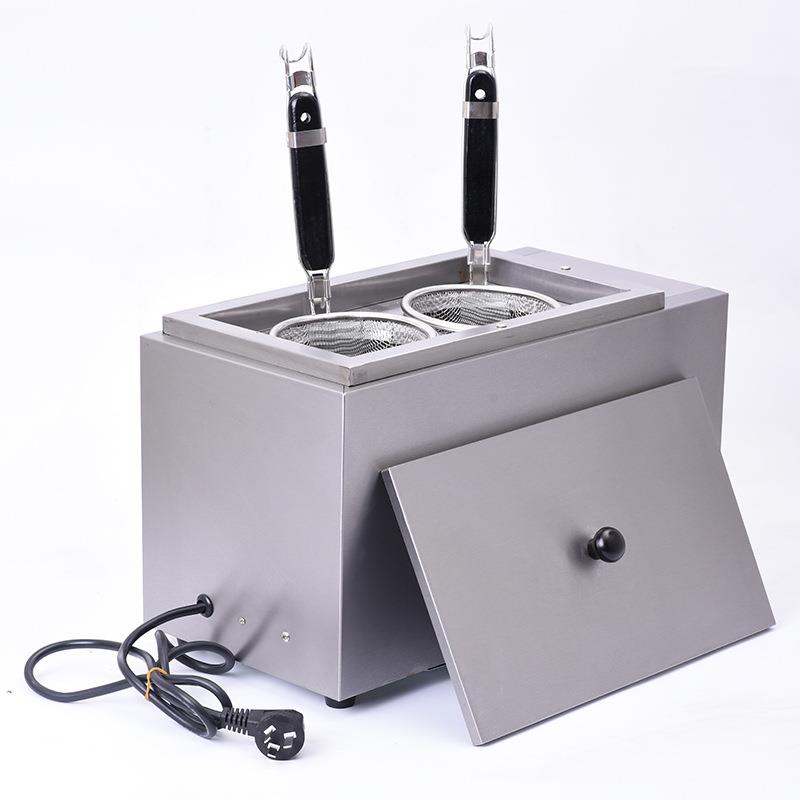 Desktop two-head multi-function electric noodle cooker, commercial soup noodle and spicy hot pot, east cooking machine, electromechanical heating below