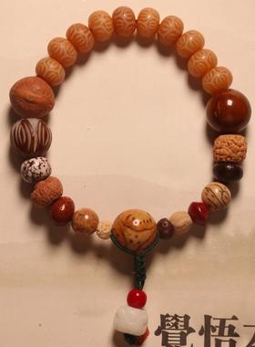 2026菩提根雕刻莲花十五子汽车档位摆饰挂件车内摆件顺遂佛珠男女