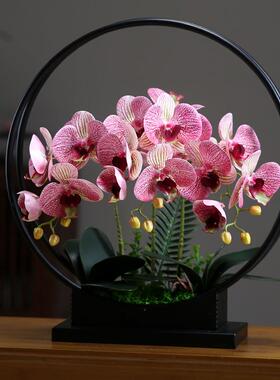 仿真花假花摆设客厅餐桌花摆花铁艺蝴蝶兰花盆栽轻奢高档花艺摆件