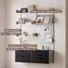 Stainless steel wall-shaped bookshelf hole board vitsoe display living room multi-functional suspended display rack
