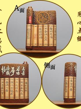 高档中国陶瓷元素入口厅大风橱柜隔断书柜古代书架装饰公品办室装