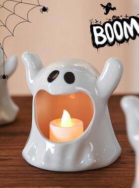 Halloween Ghost Candle Holder Tealight Containers Decor