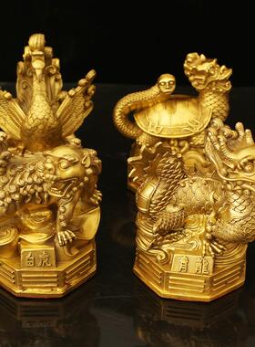 铜四铜神兽摆铜玄件青龙白虎朱雀武四方神摆件HSZ家居工艺