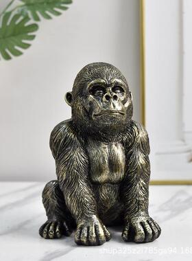 境美猩猩树DXX式脂工艺品装客跨厅书桌办公室家居饰金刚摆件创意