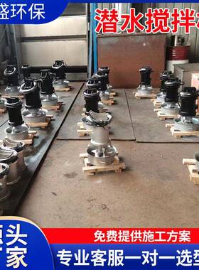 QB潜水搅拌J机水搅拌设备不543废锈钢搅拌器潜推水流式搅拌机