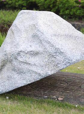 彷真石头摆件庭院造景装饰空心假石社区布置美化下水道遮挡井盖石