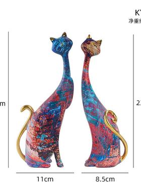 工艺品家居木纹油画情侣装饰摆件