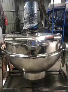 不锈钢电加热带搅拌行星搅拌炒锅立式蒸汽加热夹层锅蒸煮锅熬制锅