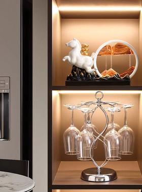 海贝海轻奢高档红酒架酒柜装饰品摆件家居客厅流沙画电视柜餐边柜