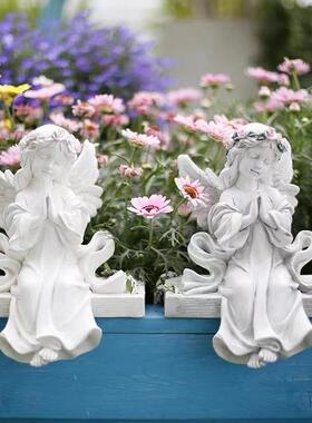 花园创意天使壁挂墙饰露台装饰品田园庭院墙面吊件阳台摆件