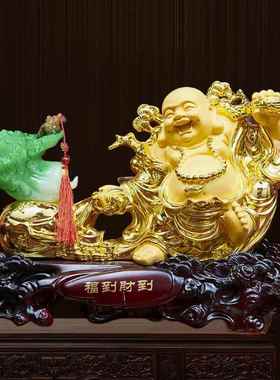 弥勒佛福到财到摆件家居饰品电视柜店铺玄关乔迁开业送礼工艺品