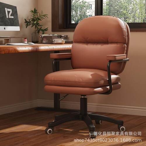 家用电脑椅舒适久坐轻奢办公学习椅书房书桌转椅子宿舍升降靠背椅 - 图2