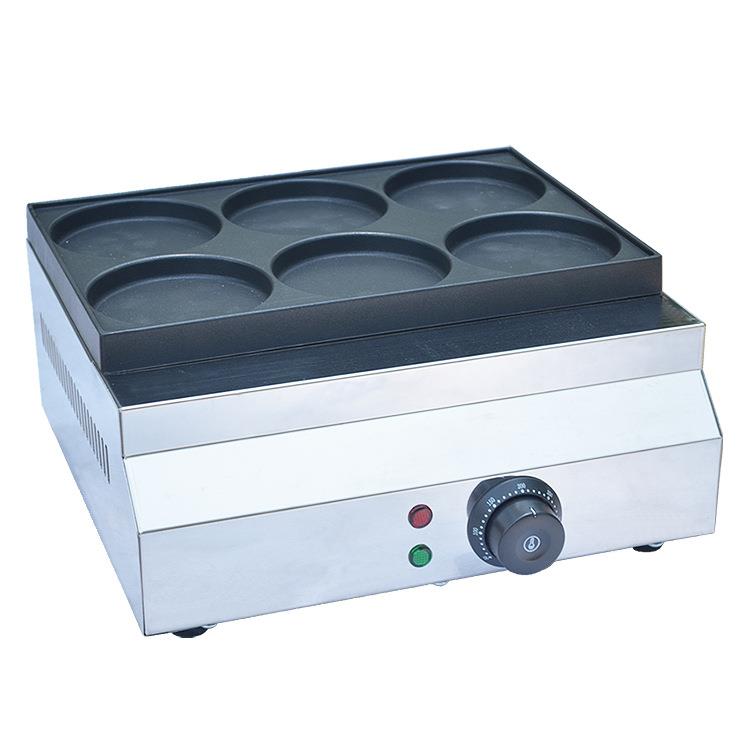 Jieyi 6-hole electric hamburger machine commercial egg burger machine six-hole egg burger oven scone machine meat and egg burger snack