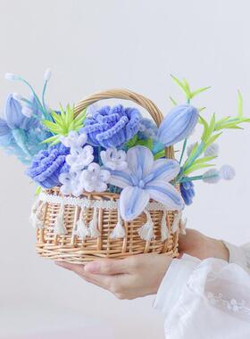 母亲节手工diy礼物扭扭棒花束花篮成品材料送闺蜜朋友教师节礼物