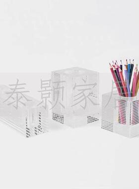 现代简约样板间书桌拍摄主题组合摆件简约现代客厅放大镜笔筒装饰