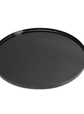 北欧现代极简圆形黑色金属托盘摆件样板间家居客厅桌面收纳盘装饰