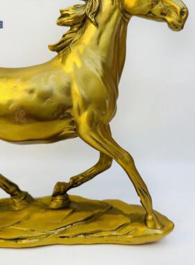 黄铜马到成功摆件生肖马办公室客厅书房酒柜家居装饰公司开业礼品