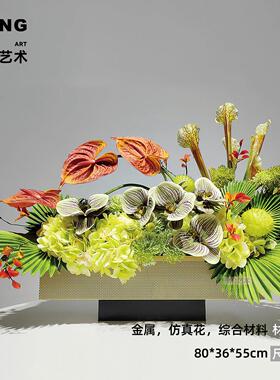 空合 现代轻奢彷真装饰花艺摆件 样品屋展示中心酒店前台餐桌玄关