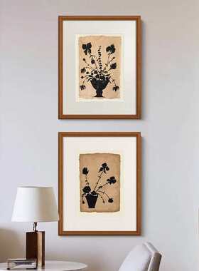 《瓶花》法式中古风客厅装饰画高级感复古花卉餐厅挂画小众卧室画