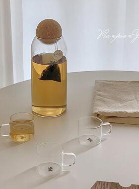 去有风的地方刘亦菲同款中式软木塞玻璃罐带盖茶叶收纳罐透明家用