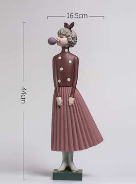 北欧轻奢风家居客厅电视柜装饰品新结婚送女生日礼物泡泡女孩摆件