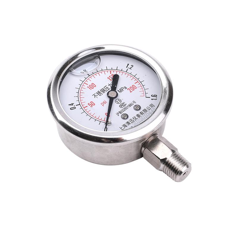 YN60BF不锈钢耐震压力表耐高温防腐蚀耐酸碱油压表0-0.6/1/1.6Mpa - 图3
