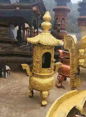 铸铁烧金炉寺庙圆形化宝炉室外大型祠堂元宝炉生铁化金炉鼎