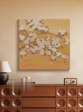 《花漾锦簇》中古风装饰画复古艺术花卉客厅挂画中国风餐厅壁画