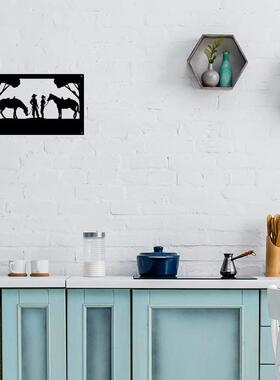 铁艺铁制工艺品金属制品偶然遇见牛仔装饰墙13.5 英寸宽eBay爆款