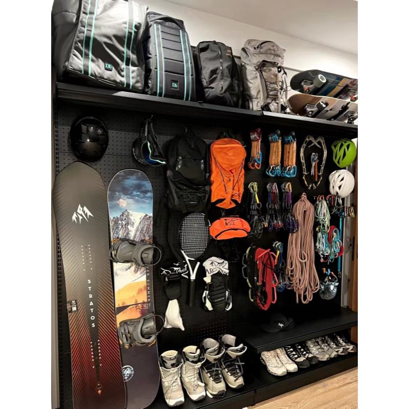 Hole board equipment wall hiking outdoor display rack floor-standing mountain climbing ski mountaineering camping storage rack