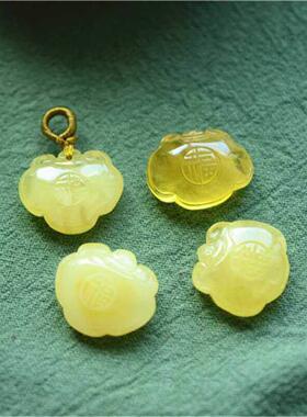 Bswax chickn oil yllow whit nctar Ruyi lucky word lock diy h