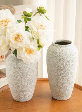 花瓶高级感新中式白色陶瓷鲜花百合插花专用绝美客厅餐桌装饰摆件