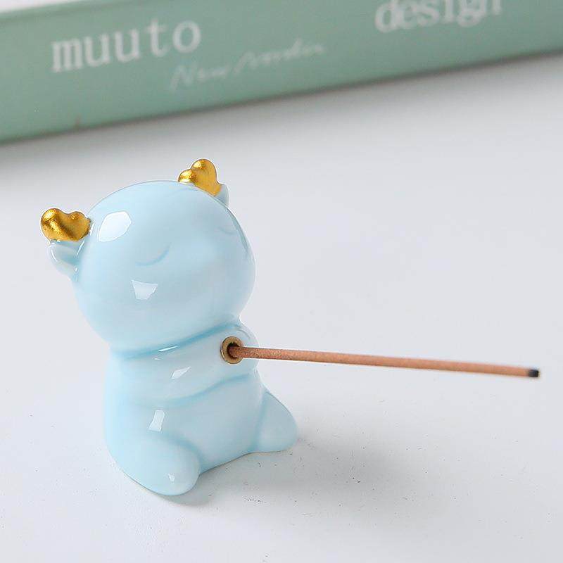 跨境创意陶瓷小鹿描金线香插一鹿有你线香炉茶宠工艺品摆件,淘宝优惠券,粉丝福利购,淘宝优惠卷