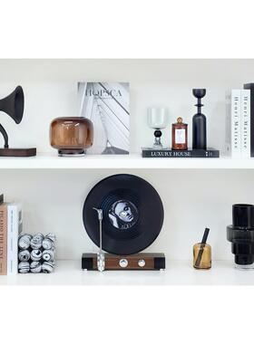 样板间现代家居饰品软装摆件书柜客厅桌面陶瓷玻璃工艺礼品摆饰ZH