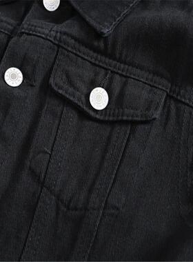 G 73073 Men's solid denim sleeves vest 士纯色牛仔无袖马