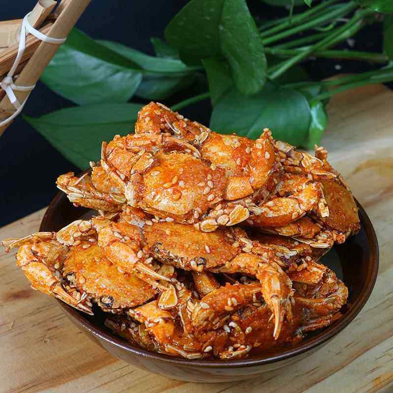香辣小螃蟹小海蟹海鲜即食海味零食品儿时香脆小蟹干山东特产小吃,淘宝优惠券,粉丝福利购,淘宝优惠卷