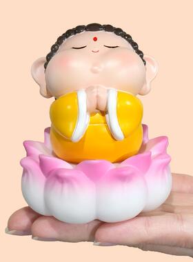 新款福泽小神仙小摆件静心佛系佛祖景区寺庙文创礼品摆件桌面礼物