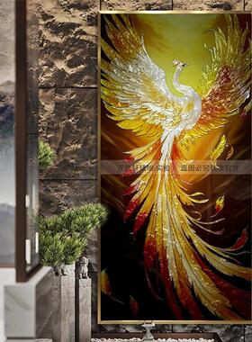 珐瑯彩画入户玄关客厅背景墙装饰画饭厅走廊过道卧室房间高端挂画