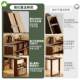 Solid wood corner desk and bookcase integrated bedroom home 2025 study table antique style L-shaped computer desk MF01