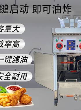 商用油炸锅立式电炸炉304发热管恒温油炸不锈钢材质加厚厂家直销