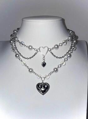 Handmade Faerie Rosary Heart Layered Chain Cottagecore Fairy