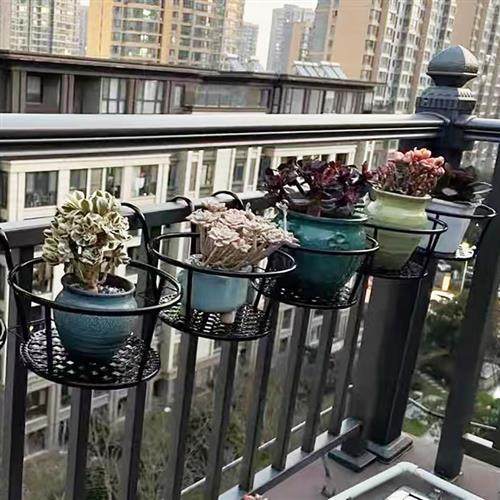 加粗花架北欧铁艺栏杆吊兰绿萝花盆架阳台悬挂花架花欧式窗台挂架,淘宝优惠券,粉丝福利购,淘宝优惠卷