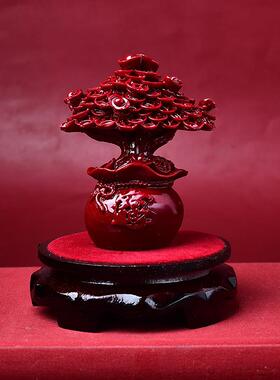 朱砂发财树摆件摇钱树家用客厅旺宅旺财桌面招财摆件工艺品装饰品