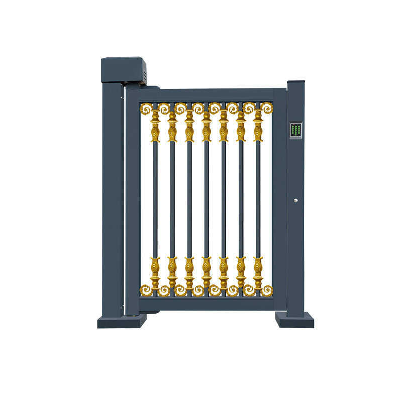 Pedestrian fence gate gate courtyard aluminum alloy channel swipe card face courtyard electric small door advertising recognition access control community