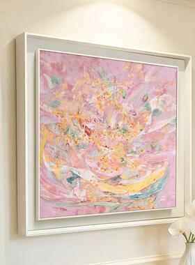 《青风花事》法式玄关装饰画级感花卉艺术挂画正对门入户壁画