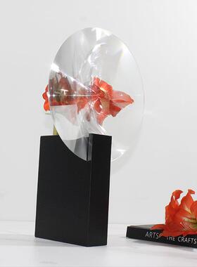 简约现代创意花瓶花器摆件民宿样板间玄关餐厅摆设售楼处软装饰品