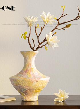 高级感法式中古风陶瓷花瓶客厅玄关花器茶几家居装饰品