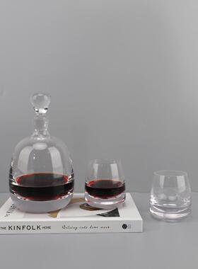 北欧创意透明玻璃红酒醒酒器分酒器威士忌杯酒具套装餐厅家居饰品